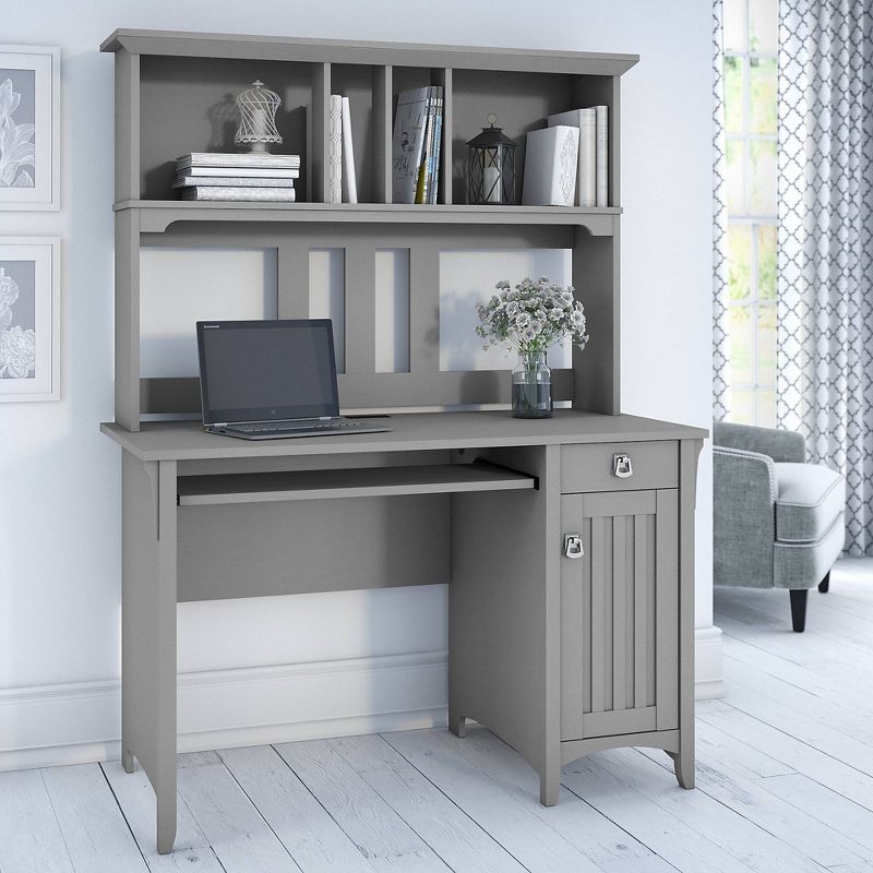 Salinas Computer Desk with Hutch Gray - Bush Furniture