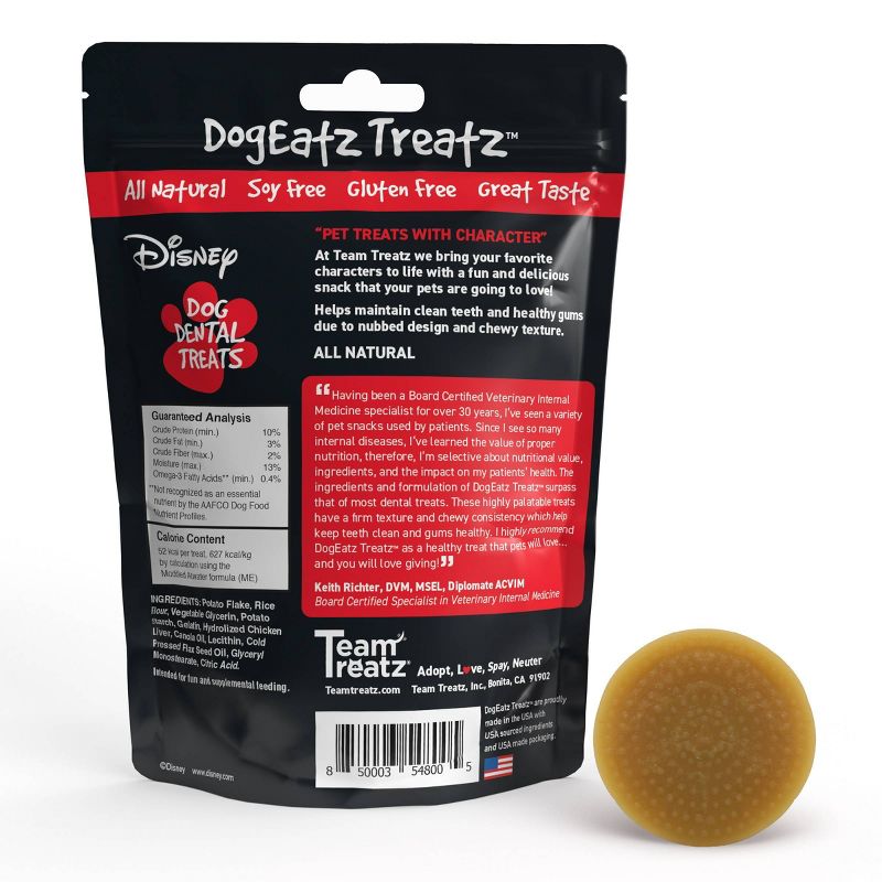 Team Treatz Chicken Disney Mickey and Pluto Dog Dental Dog Treat -  7oz