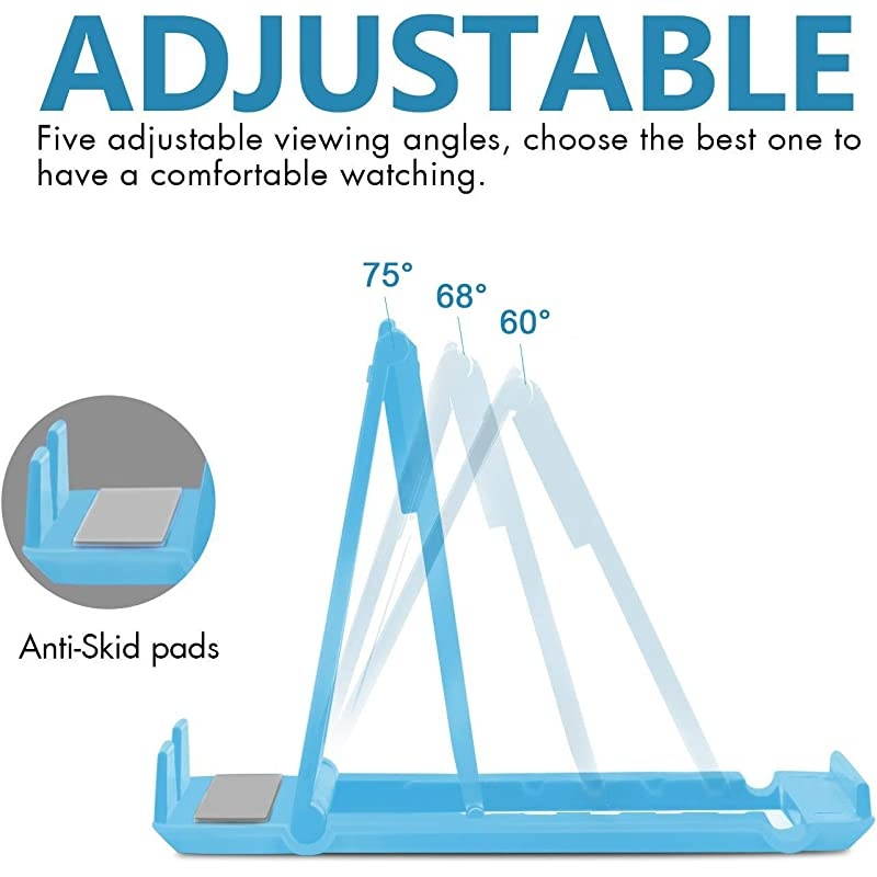 Adjustable Cell Phone Stand for Desk 6 Pack Smartphone Tablet Stand Universal Foldable MultiAngle Pocket Desktop Mobile Phone Holder MultiColored