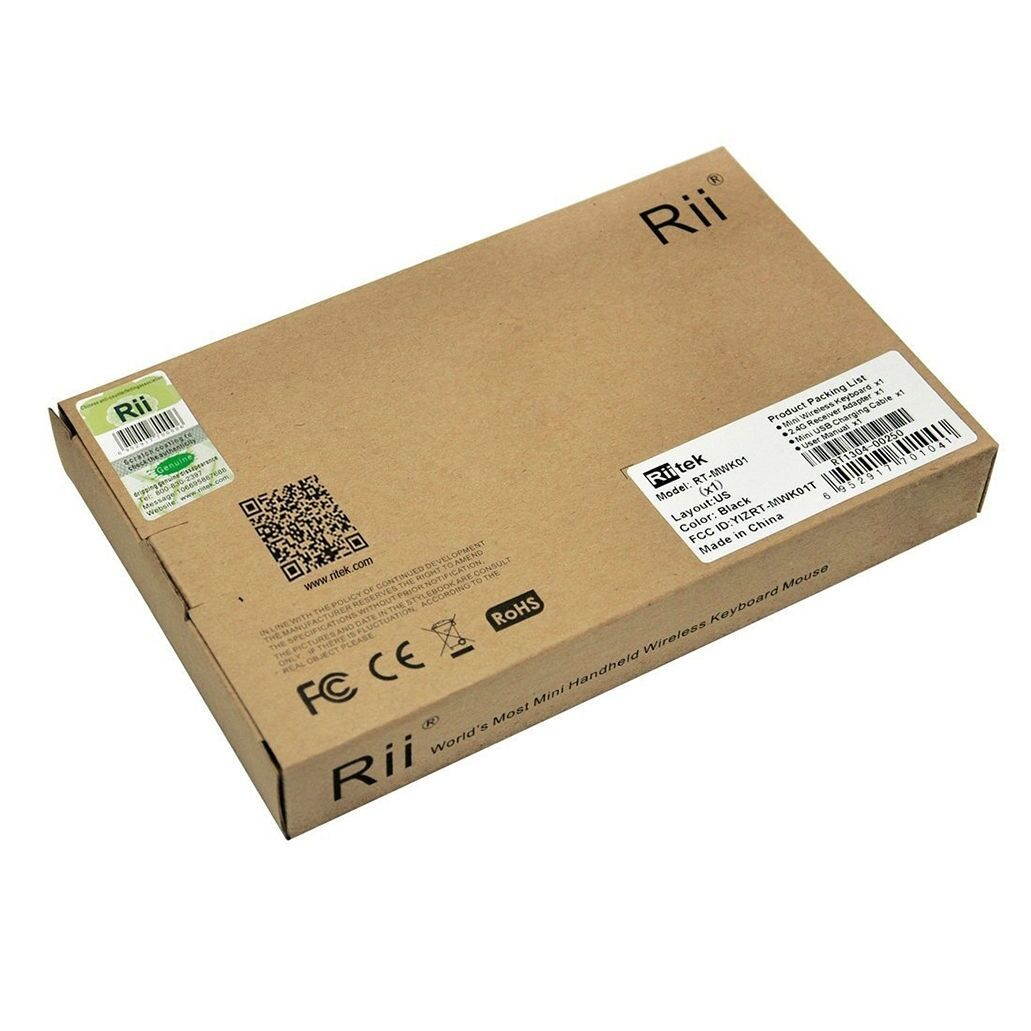 Rii 2.4G Mini Wireless Keyboard with Touchpad, Laser Pointer with Remote Control, Backlit Portable Keyboard Controller with USB Receiver for Windows/Mac/Android/PC/Tablets/TV/Xbox/PS3