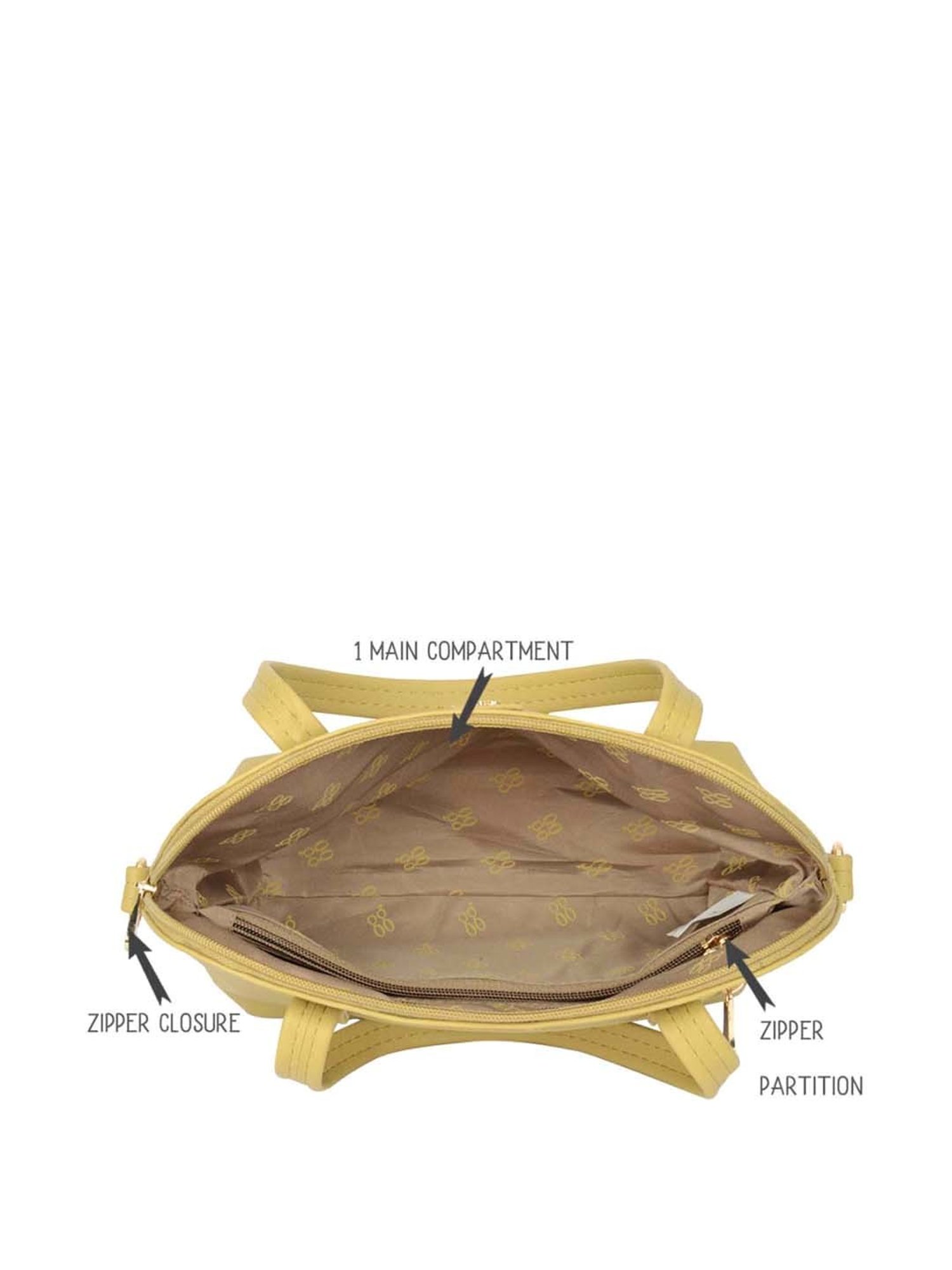 Baggit Green Solid Medium Bowler Bag