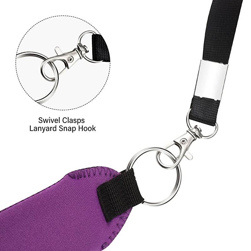 Neoprene Boat Keychain 3 Pack Key Chain and Lanyard Floatable Foam Key Fob for Water Sports Turquoise Purple Orange Black