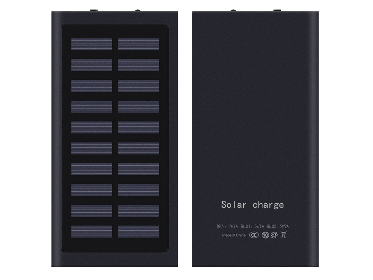 Lurkwolfer Solar Charger, 10000mAh Portable Outdoor Solar Power Bank, Camping External Backup Battery  USB 5V 1A/2A Outputs & Flashlights for All Cell Phones, Tablets and Electronic Devices