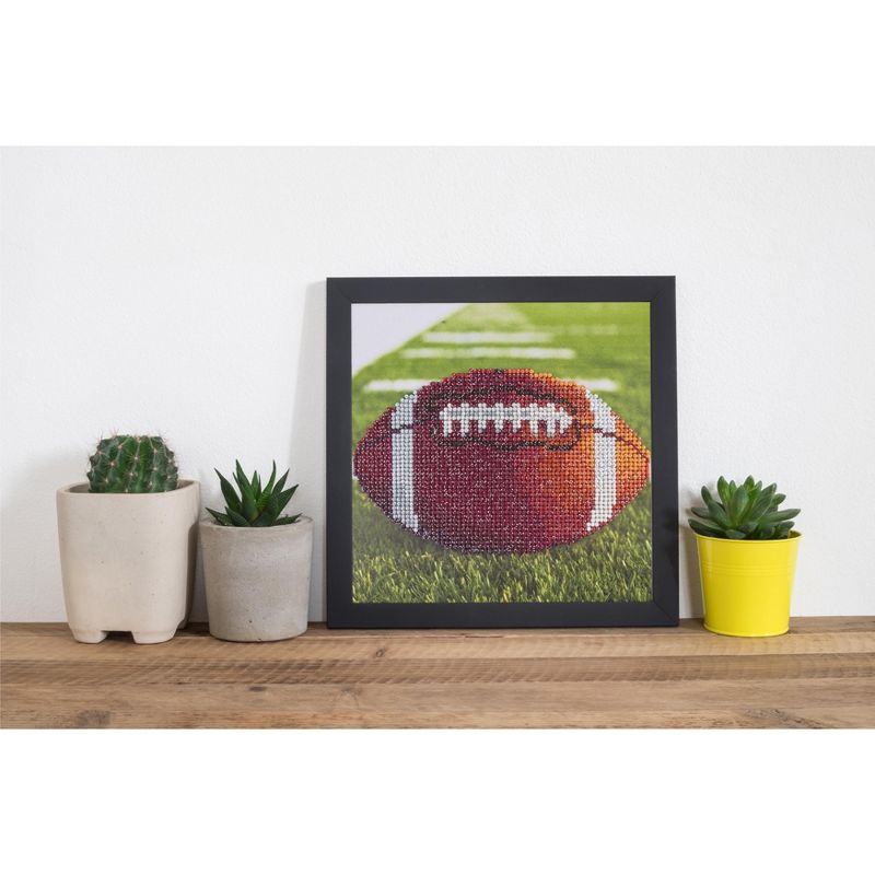 Leisure Arts Sparkle Art Diamond Paint Kit 10.63"X10.63"-Football
