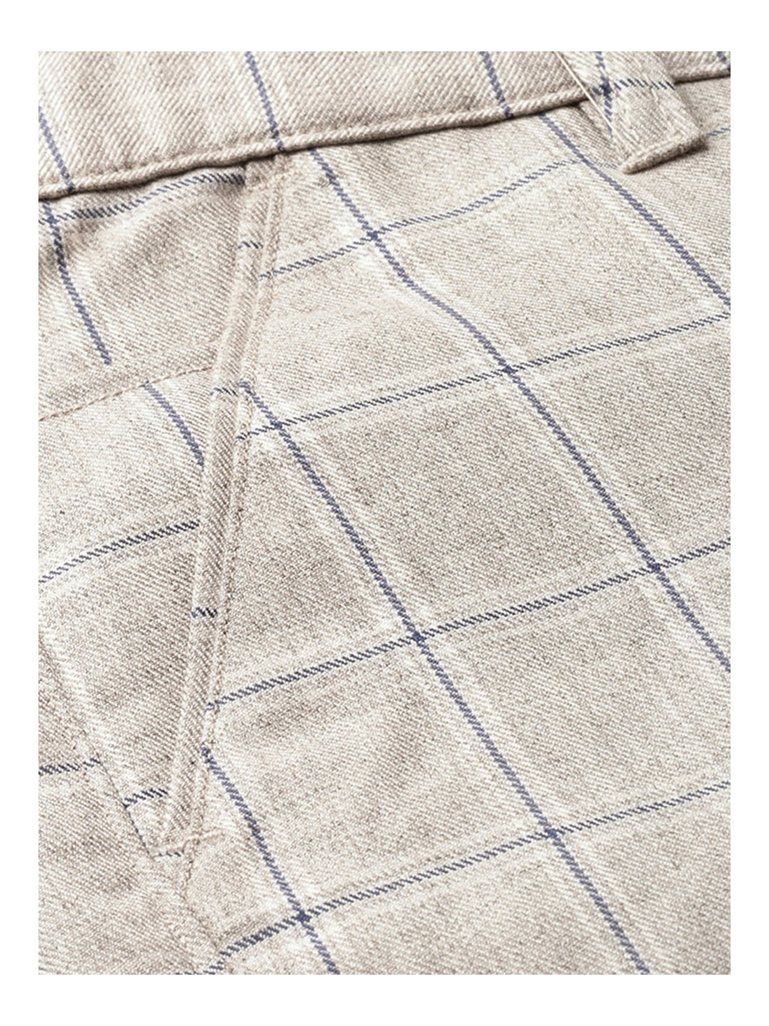 Sojanya Light Grey & Navy Checks Trousers