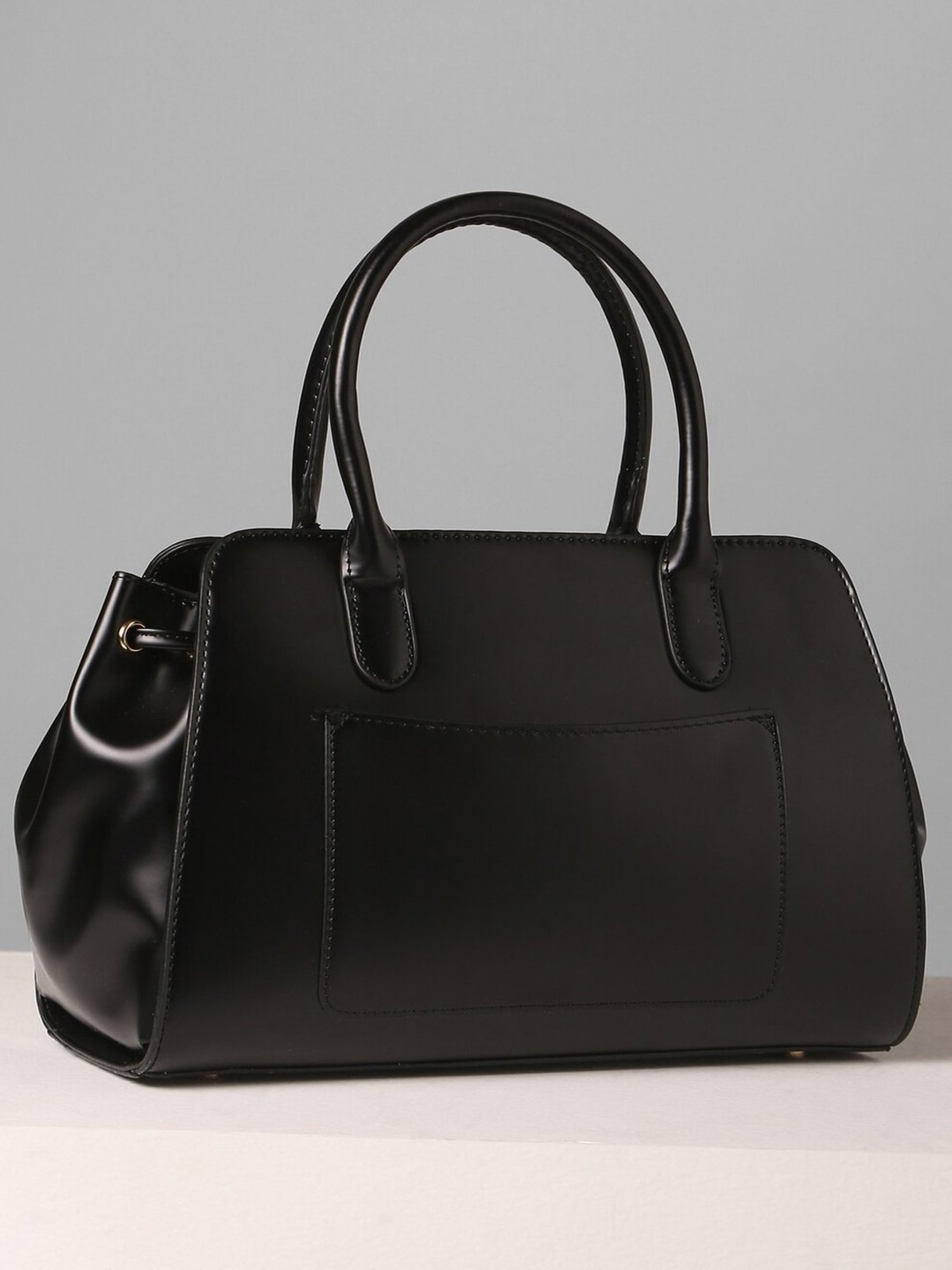 Allen Solly Black Printed Medium Handbag