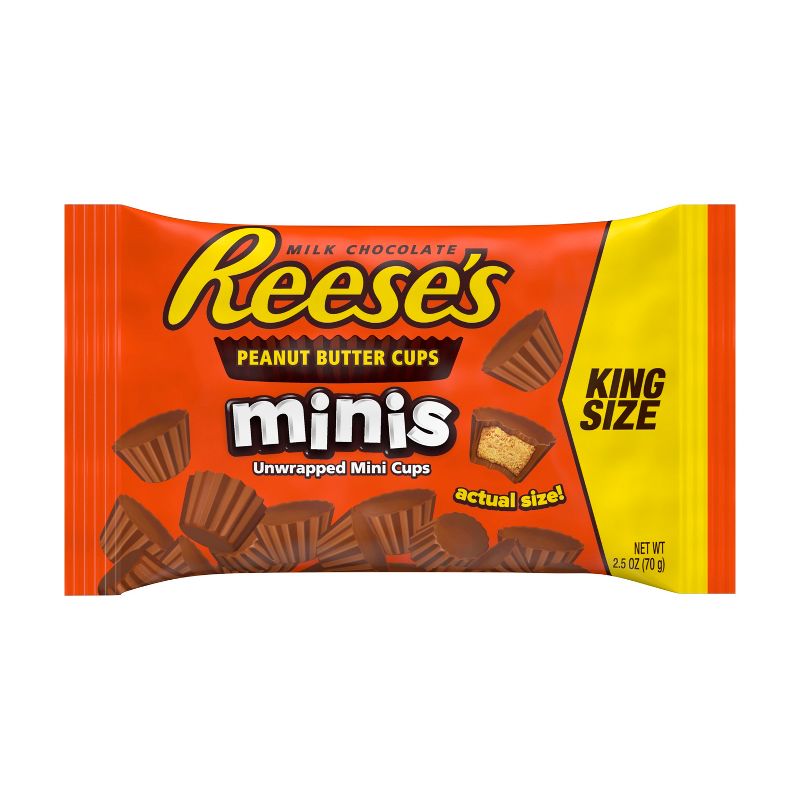 Reese's King Size Peanut Butter Cups Minis Bag - 2.5oz
