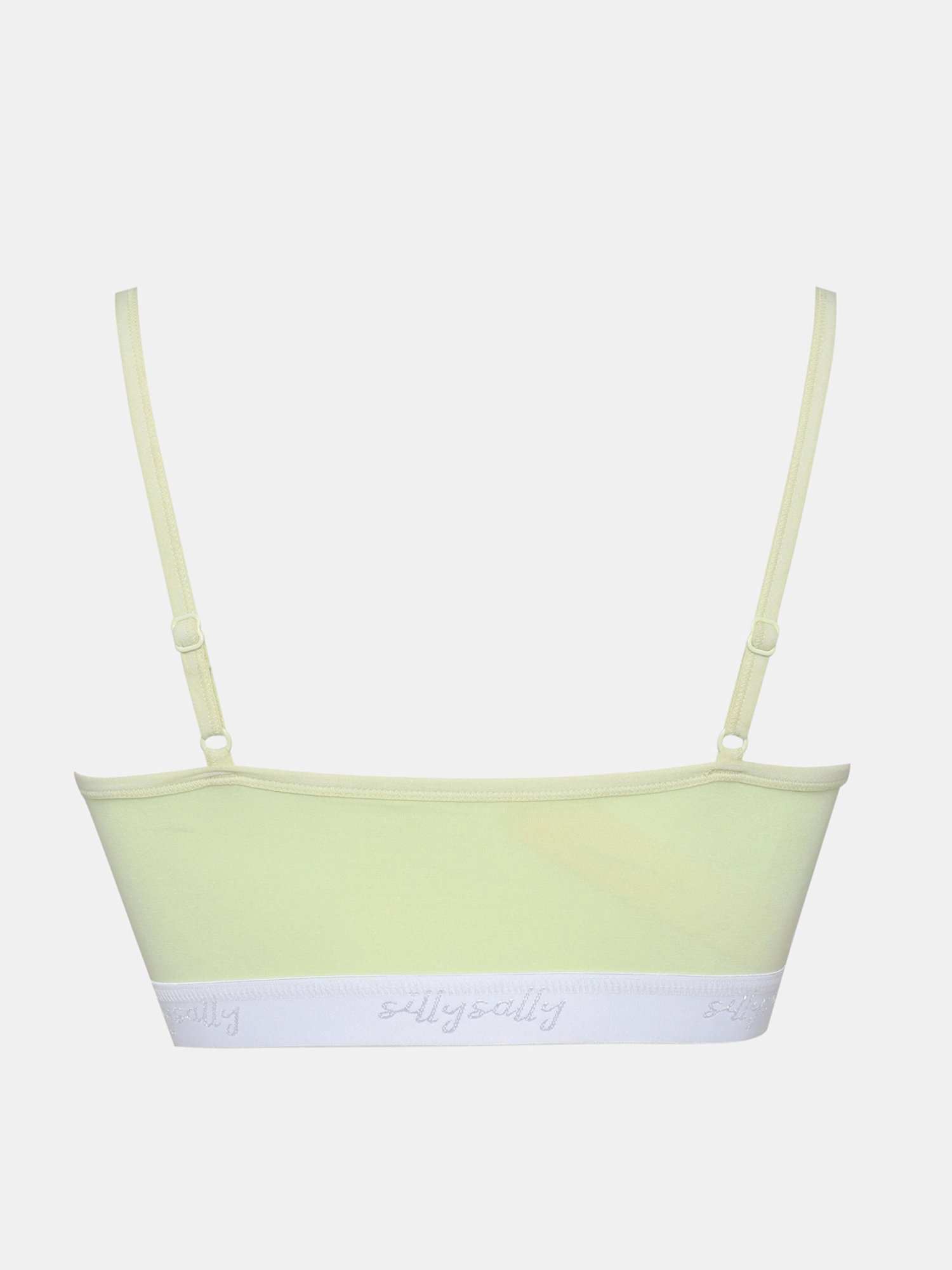 Sillysally Kids Green Solid Sports Bra (Pack Of 2)