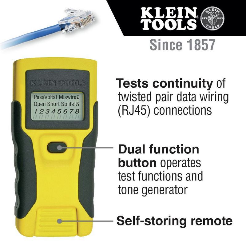 Klein Tools VDV526-052 LAN Scout Jr. Cable and Continuity Tester