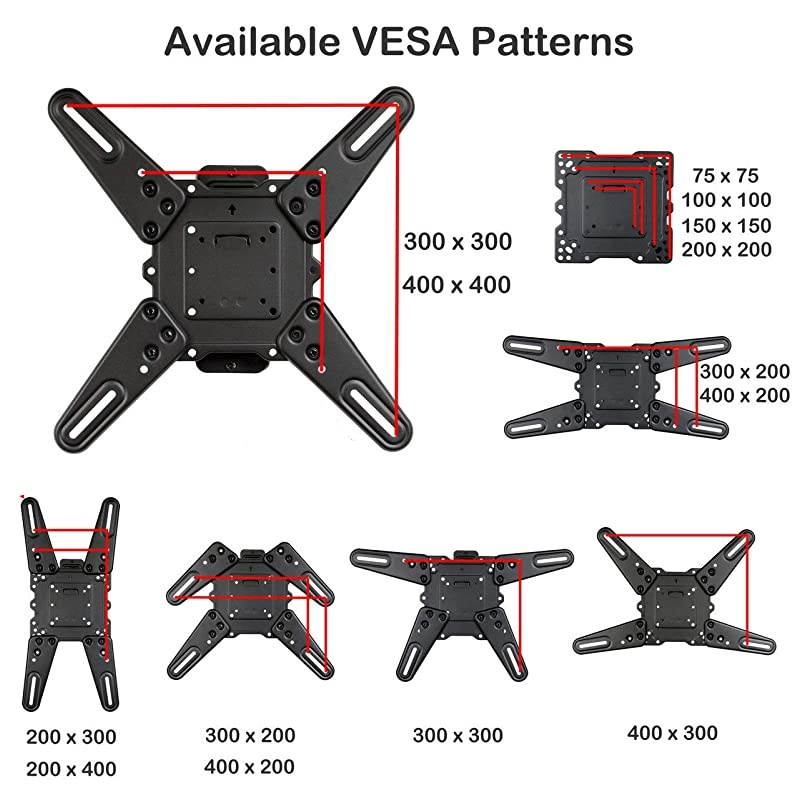 ML531BE2 TV Wall Mount kit with Free Magnetic Stud Finder and HDMI Cable for Most 2655 TV and New LED TV up to 60 inch VESA 400x400 Full Motion with 20 inch Articulating Arm WP5