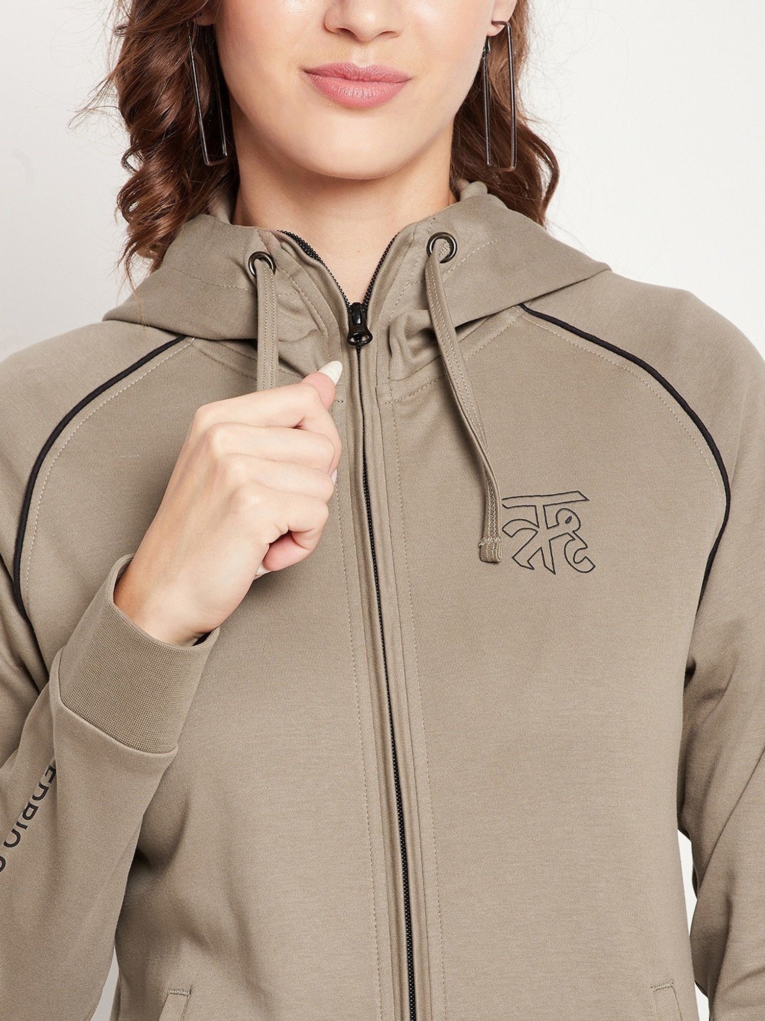 EDRIO Brown Pure Cotton Track Suit