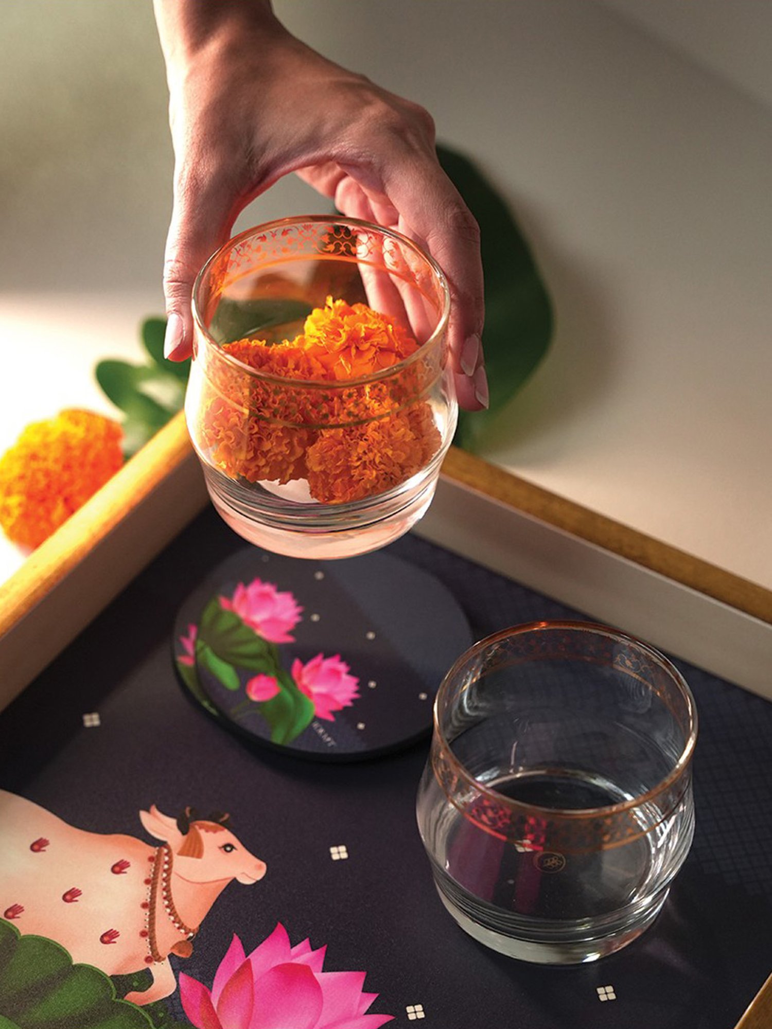 ICraft Multicolour MDF Board Neel Coasters Set Of 6