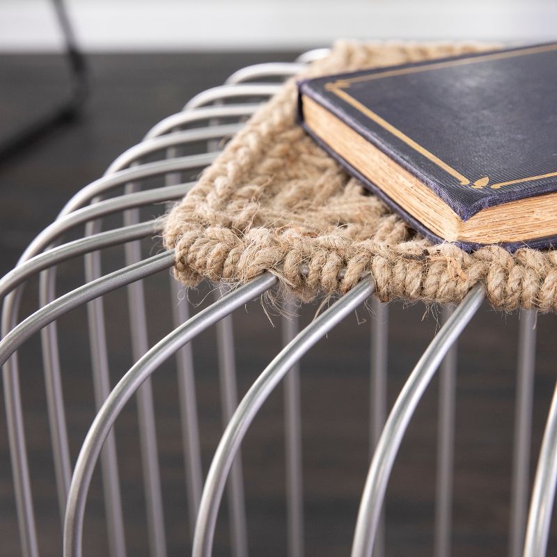 Kochi Jute Accent Table Silver - Holly & Martin