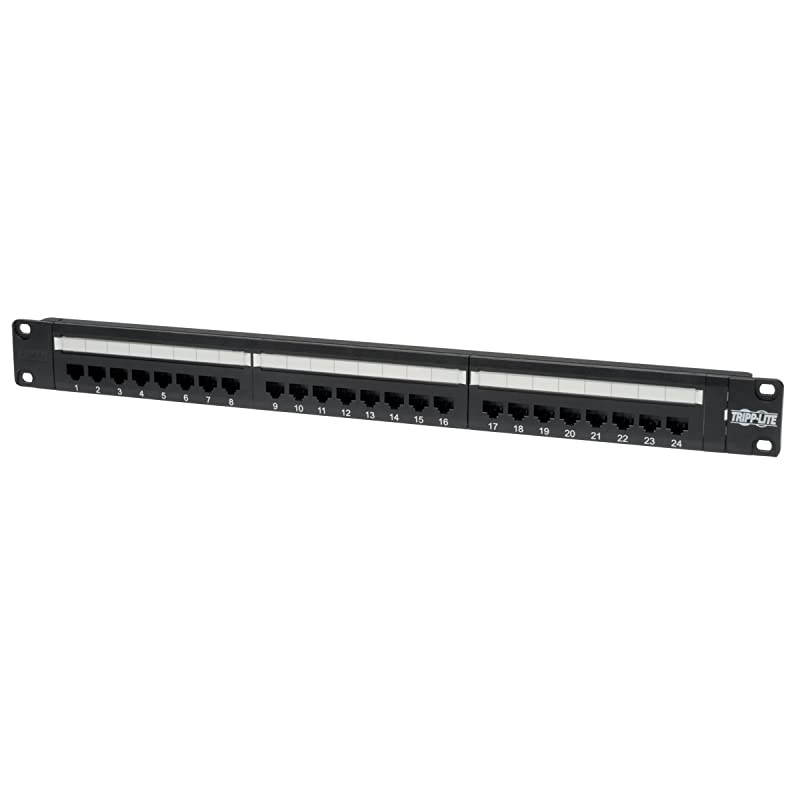 24Port 1U Rackmount Cat6 110 Patch Panel 568B RJ45 EthernetN252024