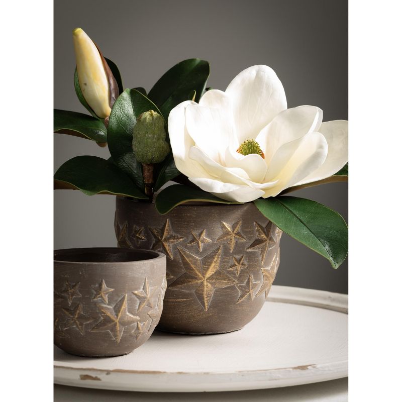 Set of 2 Metal Planters White - CosmoLiving by Cosmopolitan