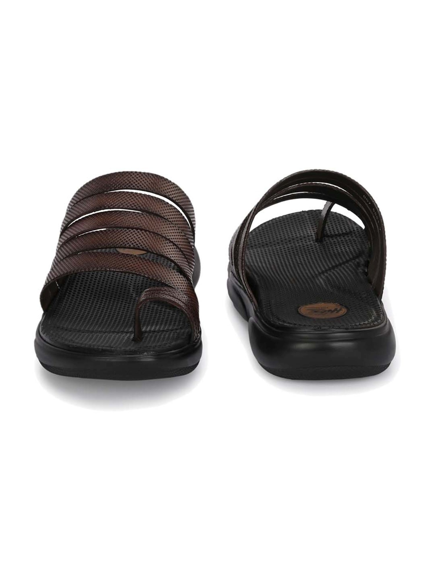 Hitz Men's Brown Toe Ring Sandals
