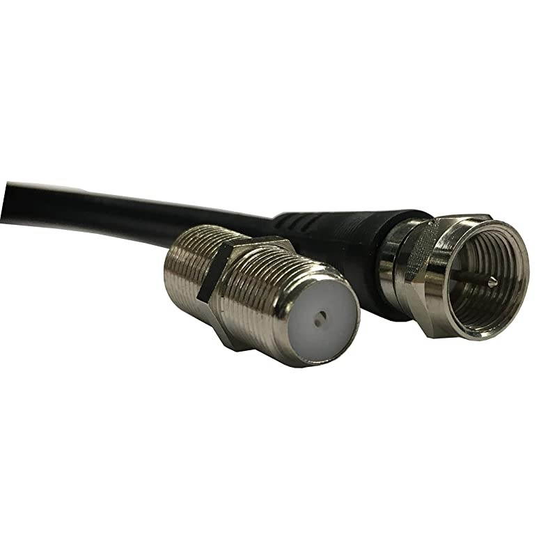 Extention Coaxial Cable 15 Feet with Coaxial Coupler Extend Your Digital TV Antenna Cable