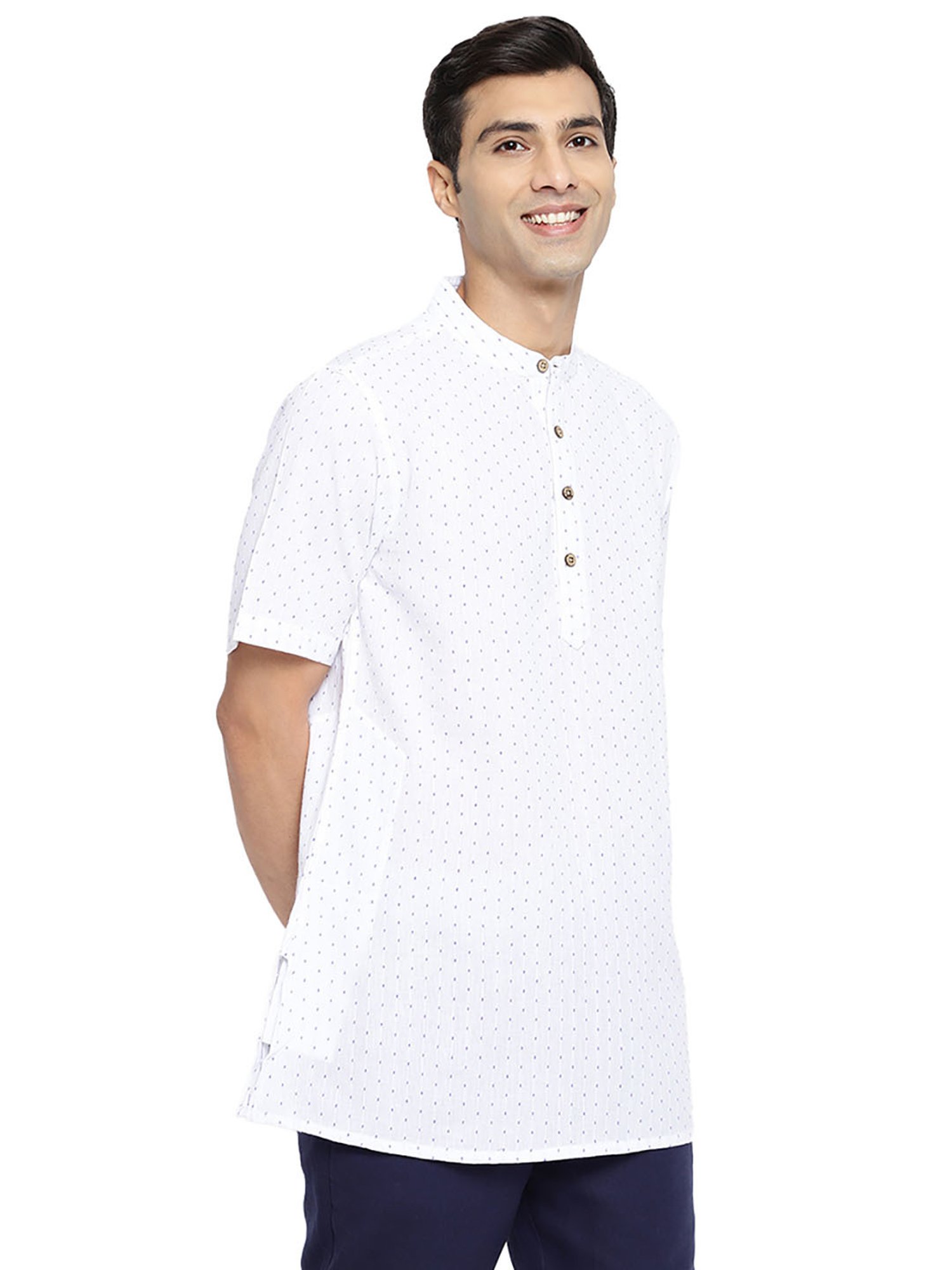 Manthan Red Full Sleeves Solid Kurta