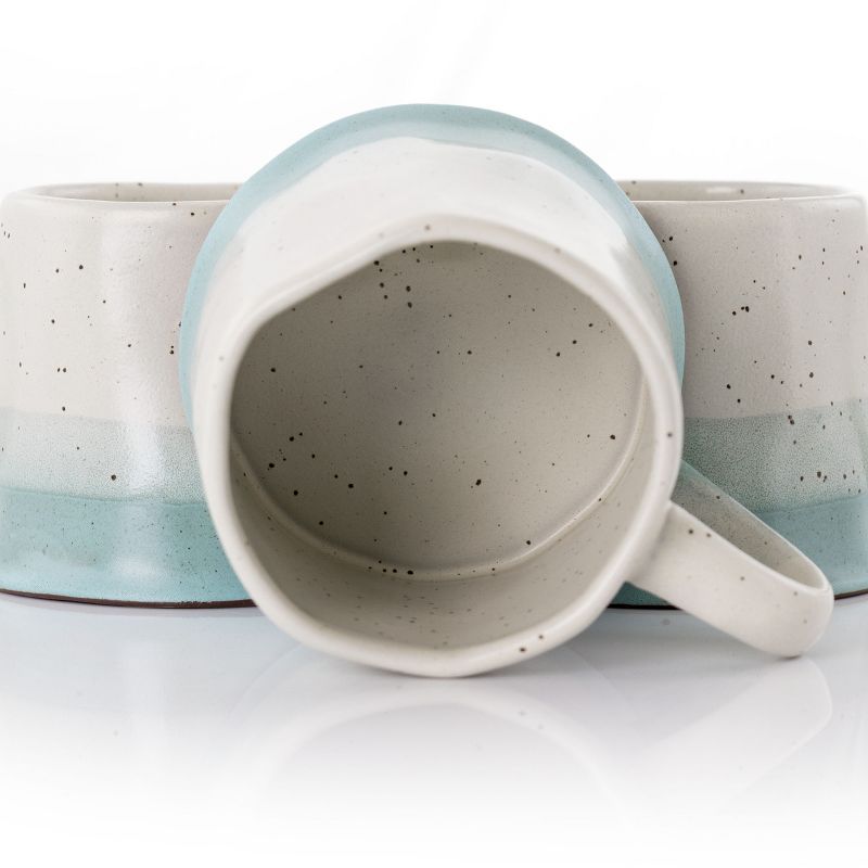 Meritage Charles River 6 Piece 21 Ounce Stoneware Cup Set in Blue