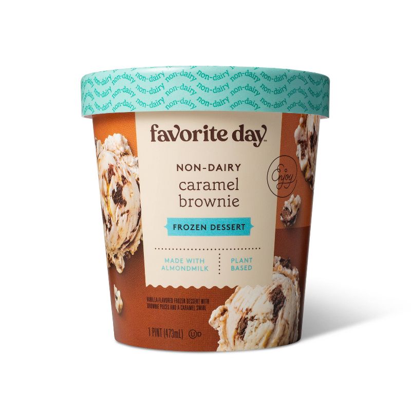 Caramel Fudge Brownie Frozen Dessert - 16oz - Favorite Day™