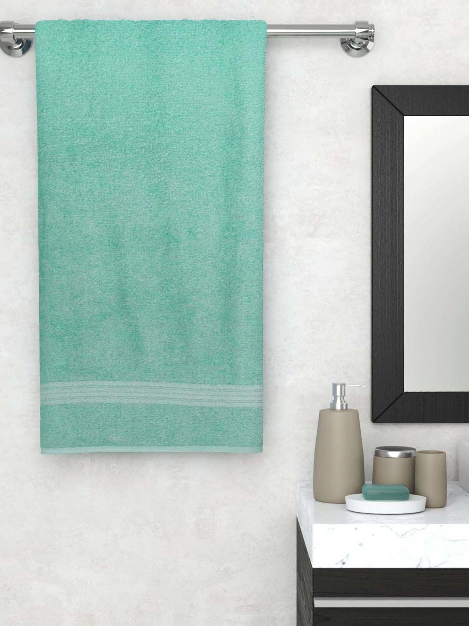 Raymond Home Forever Teal 350 GSM Cotton Bath Towel