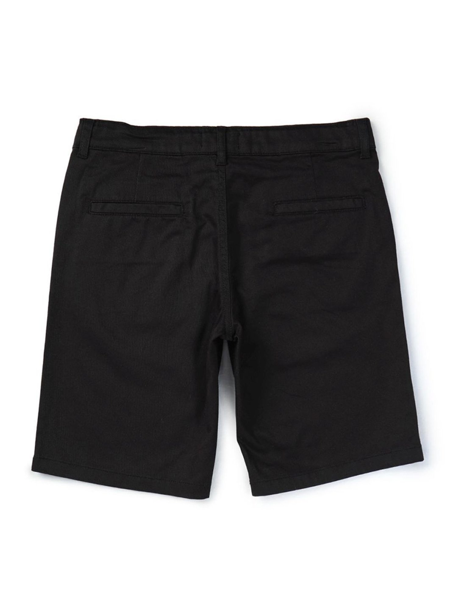 Gini & Jony Kids Black Cotton Regular Fit Bermuda