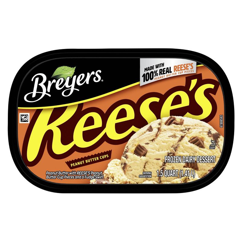 Breyers Reese's Peanut Butter Cups Light Frozen Dairy Ice Cream Dessert – 48oz