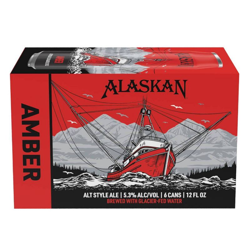 Alaskan Amber Alt Style Ale Beer - 6pk/12 fl oz Cans