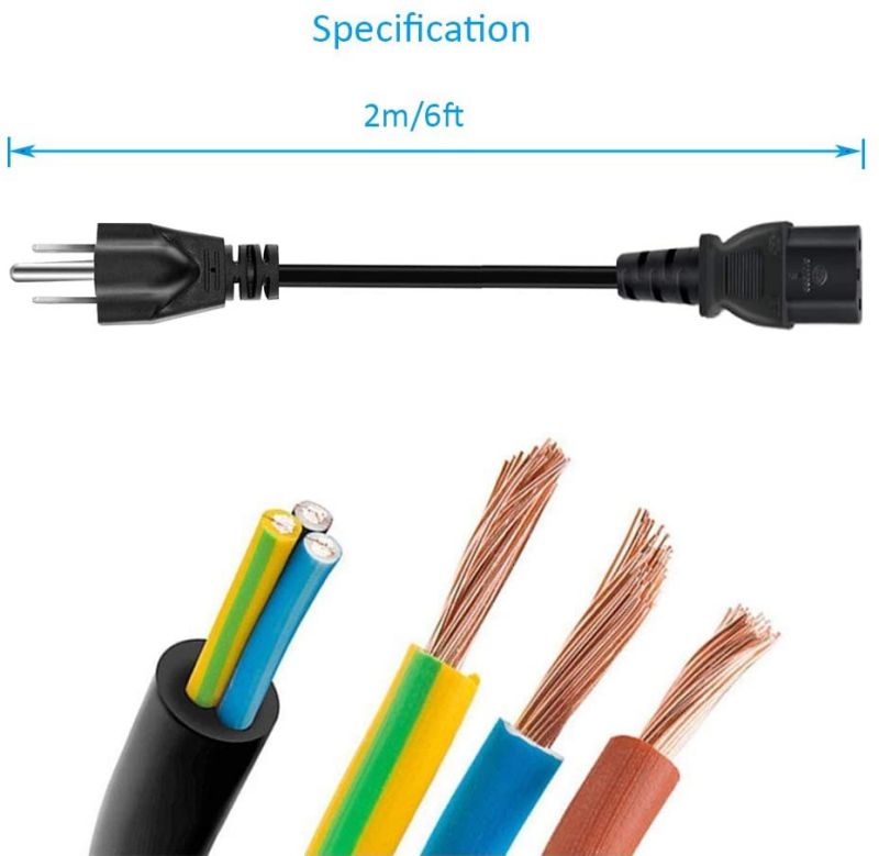 XINYUWIN Universal AC Power Cord 3 Prong 6FT Compatible with Personal Computer PC Monitor Plasma TV Printer Power Supply Cable Replacement Instant Pot Pressure Cooker Household Appliance Cord