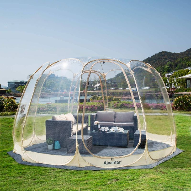 15' x 15' Waterproof PE Tarp Floor Mat for Screen House Gazebo - Alvantor