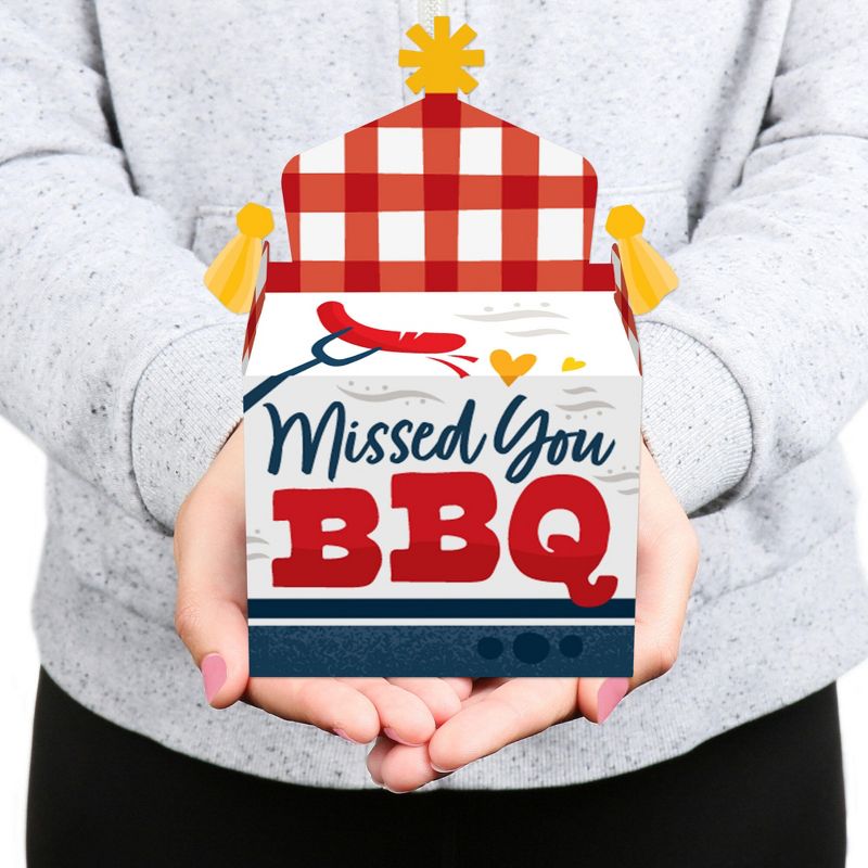 Big Dot of Happiness Adult 50th Birthday - Gold - Square Favor Gift Boxes - Birthday Party Bow Boxes - Set of 12