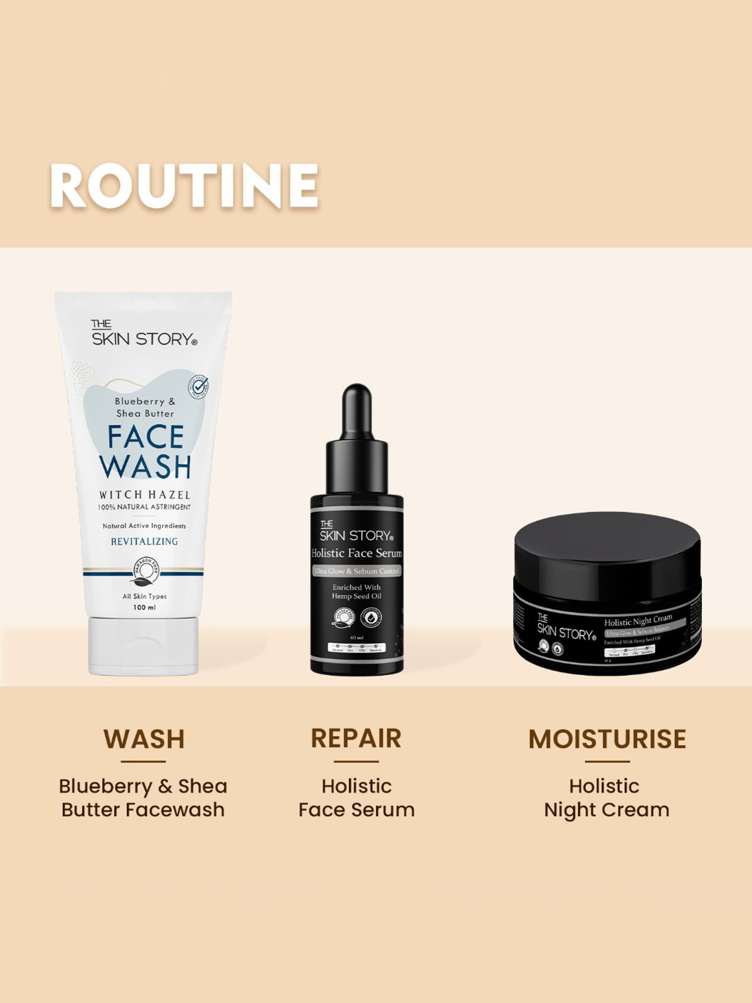 The Skin Story Hemp Seed Oil Holistic Night Cream - 45 gm