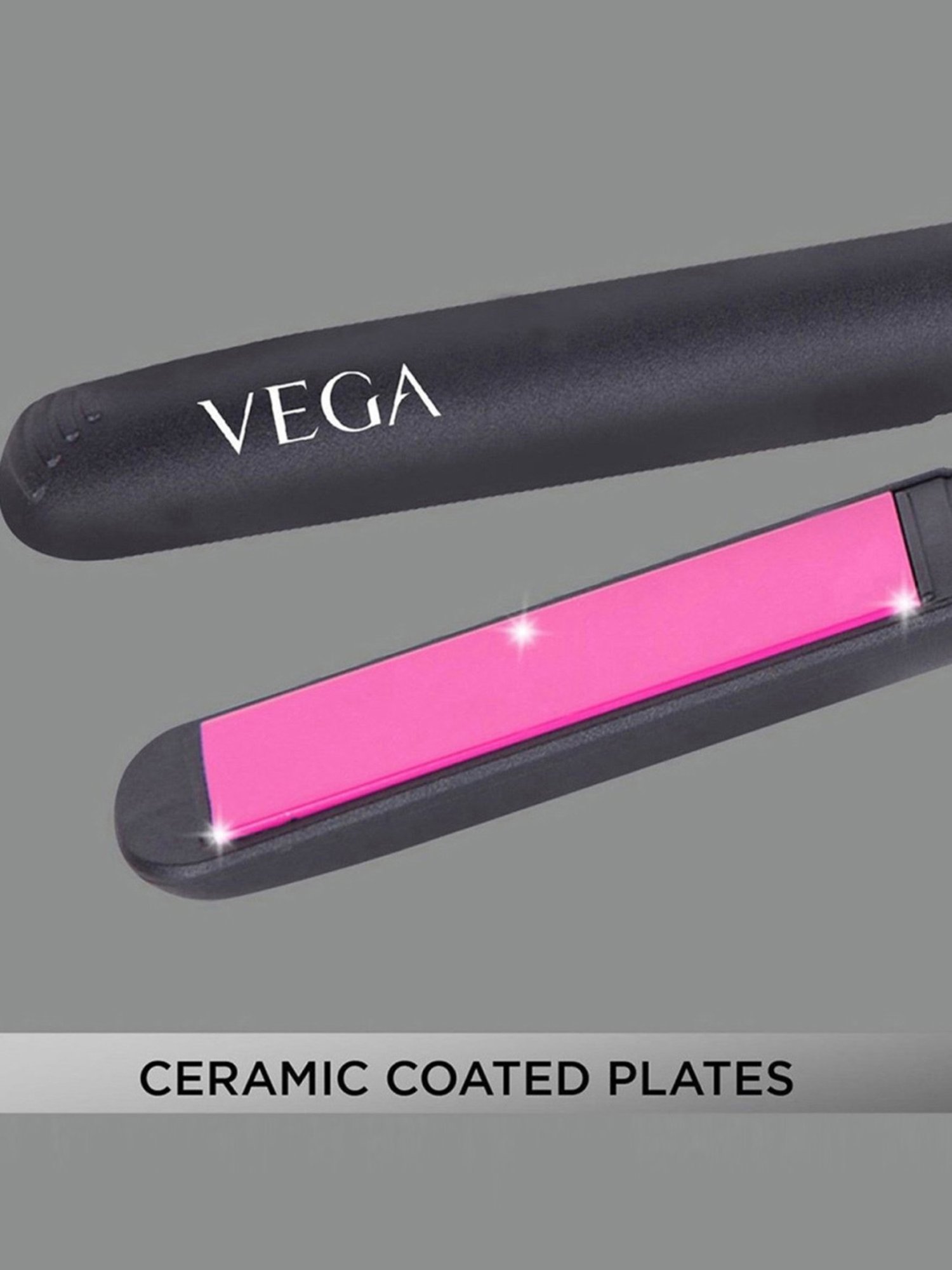 Vega X-Look Paddle VHSB-02 Straightening Brush & Adore VHSH-18 Hair Straightener Combo (Multicolor)