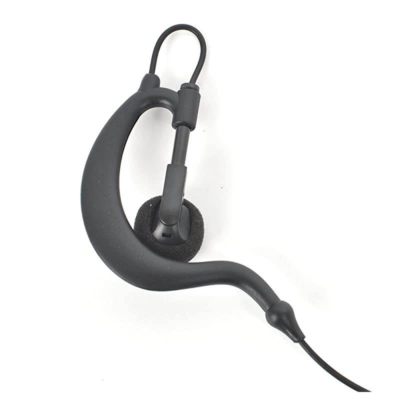 G Shape Soft Ear Hook Earpiece Headset 35mm Plug Ear Hook Listen Only Ham Radio EarpieceHeadset  TC617 ReceiverListen Only Earpiece for 2Way Motorola Icom Radio Transceivers