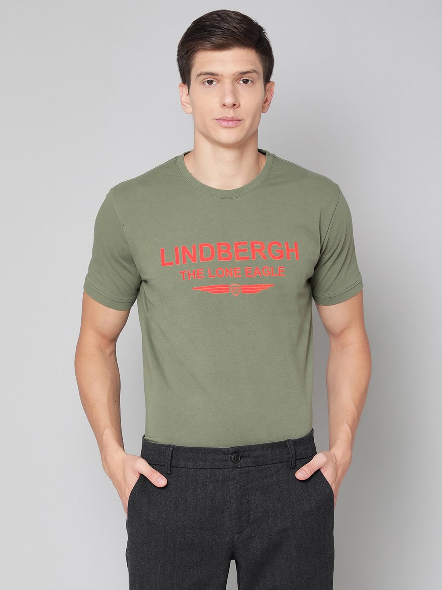 Lindbergh Olive Crew T-Shirt