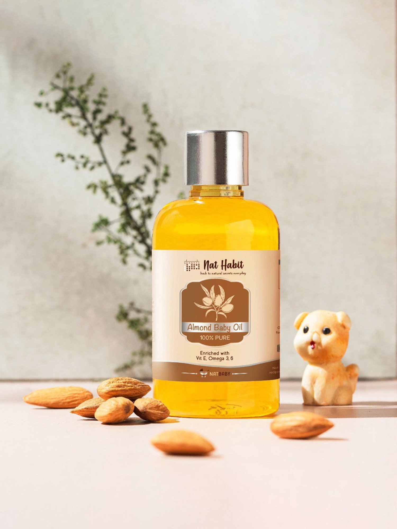 Nat Habit 100% Pure Almond Baby Oil - 100 ml