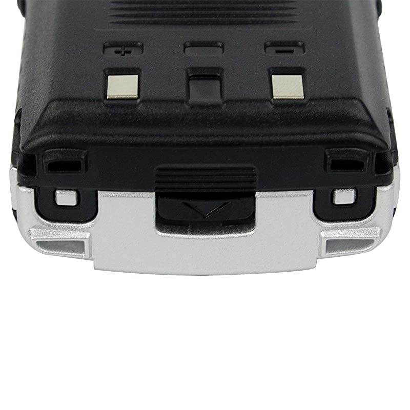 RT7 Rechargeable Walkie Talkies for Adults 3 Pack 16 CH VOX Scan Flashlight Thin Family Two Way Radio with Earpiece Black Silver Side3 Pack