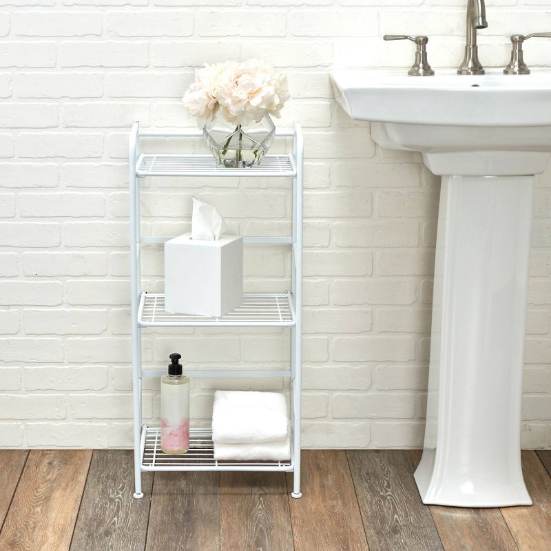 FlipShelf 3 Tier Narrow Rounded Shelf White