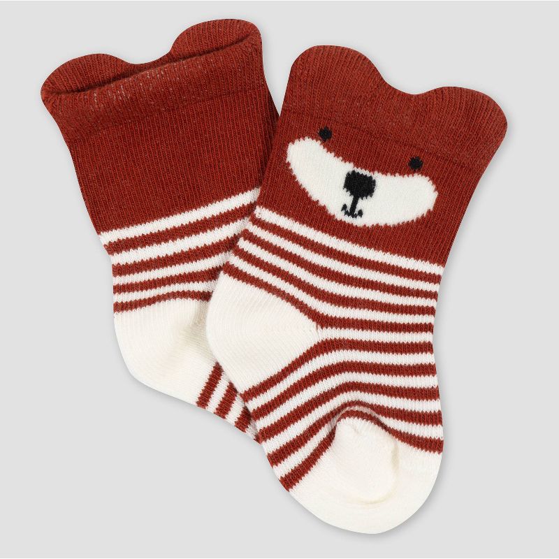 Gerber Baby Boys' 6pk Fox Jersey Wiggle Proof Socks - Blue 0-6M