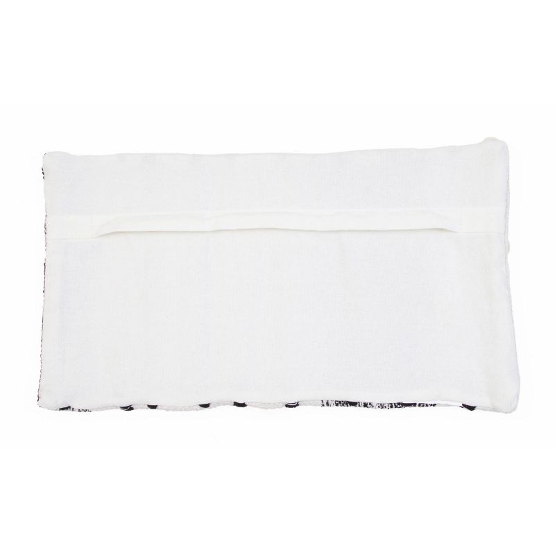 12"x20" Anya Braided Applique Stitched Pillow Shell Jet Black - Décor Therapy