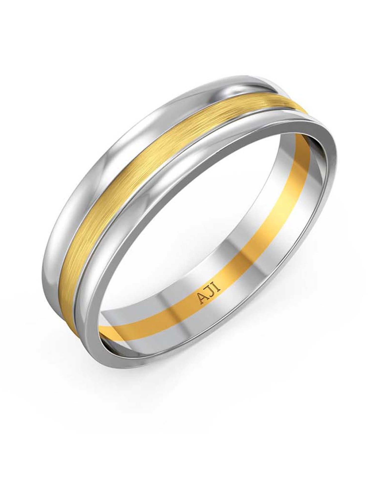 Joyalukkas Polished Extravagant Men's Platinum Ring