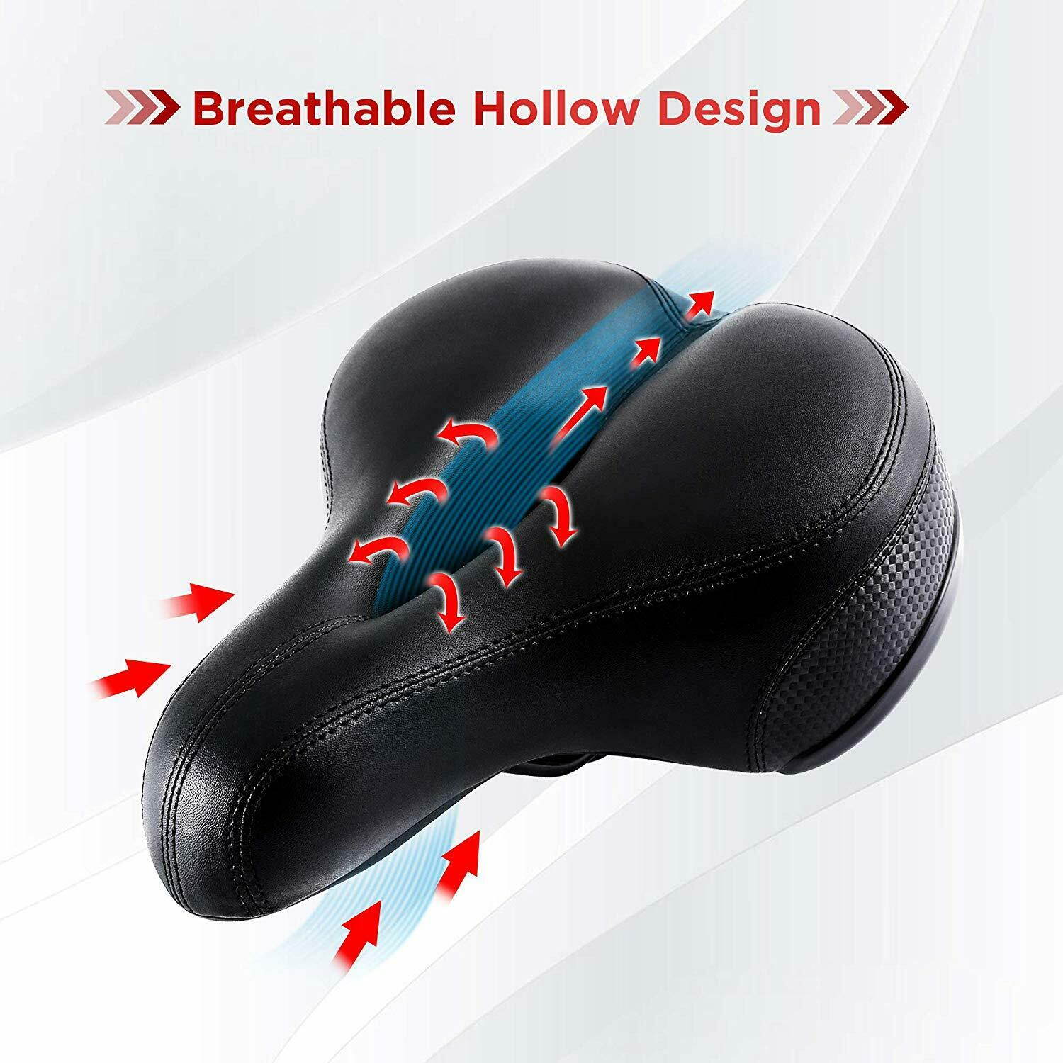 Comfort Wide Big Bum Soft Gel Cruiser Bike Saddle Bicycle Seat Air Cushion Pad