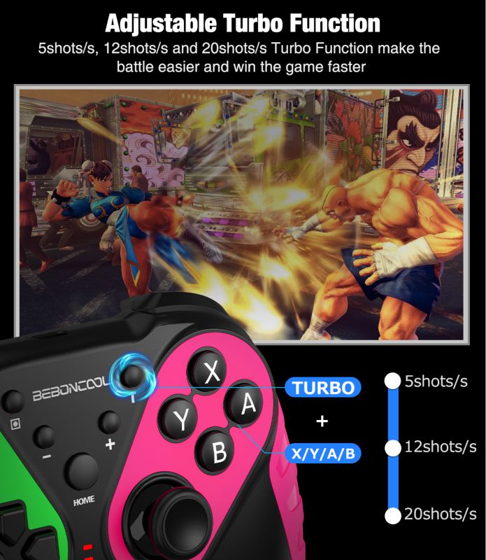 BEBONCOOL Wireless Nintendo Switch Controller, Switch Controller Compatible with Switch/Switch Lite, Extra Joypad for Switch Pro Controller