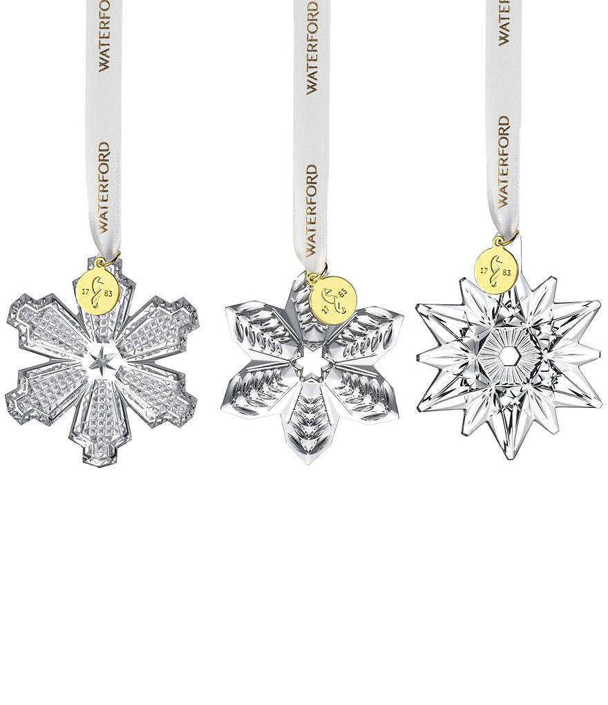 Waterford Crystal 2021 Mini Ornaments, Set of 3