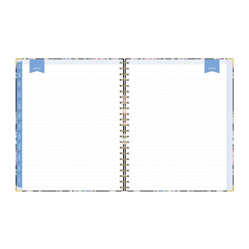 2021-22 Academic Planner 8.5" x 11" Hard Cover Weekly/Monthly Wirebound Tulip Garden Black - Day Designer
