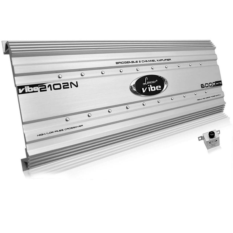 Lanzar Vibe 6000 Watt 2 Channel Bridgeable Full Car Stereo Mosfet Amplifier