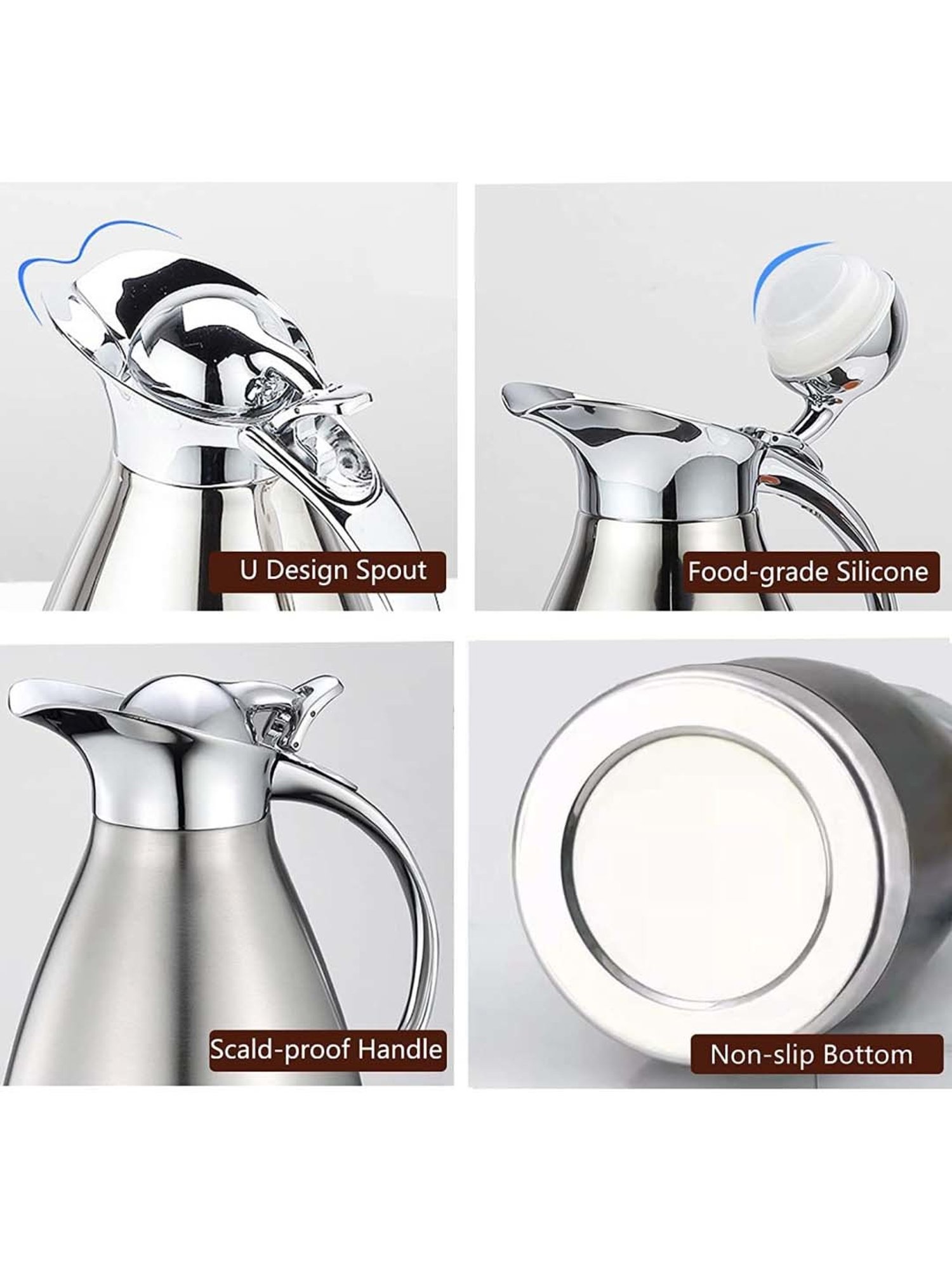 Milton Silver Stainless Steel Thermal Flask (1000 ml) - Set of 1