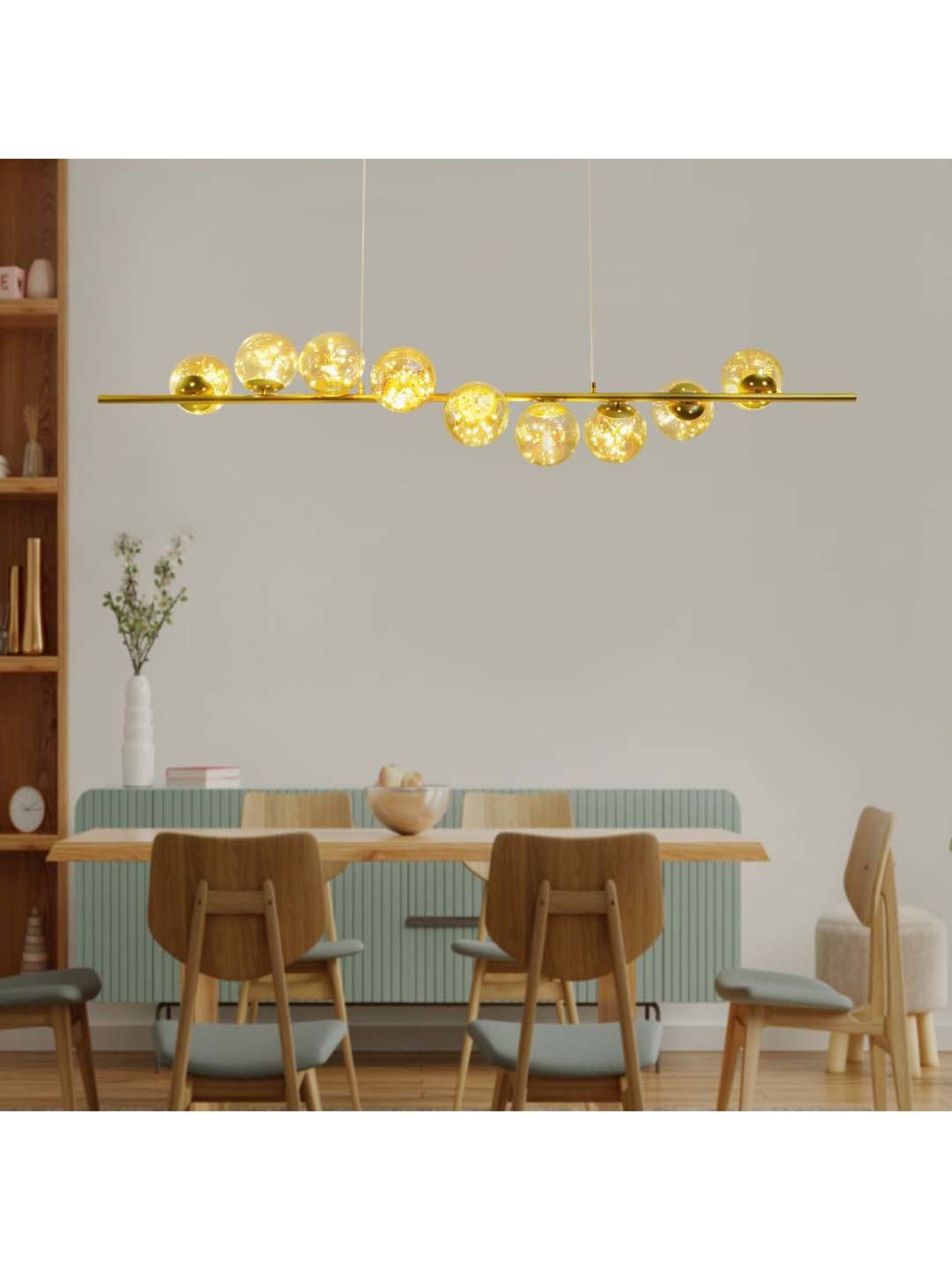 Kapoor E Illuminations Hardware Brass Glass Led Chandelier