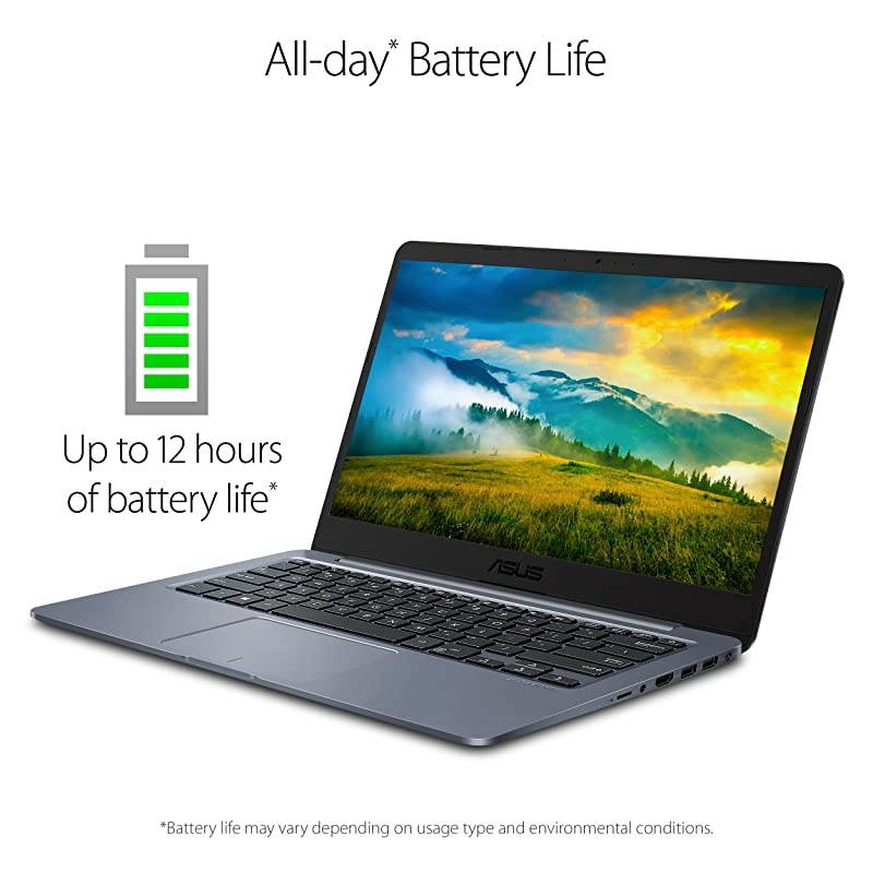 Laptop L406 Thin and Light Laptop, 14&rdquo; HD Display, Intel Celeron N4000 Processor, 4GB RAM, 64GB eMMC Storage, Wi-Fi 5, Windows 10, Microsoft 365, Slate Gray, L406MA-WH02