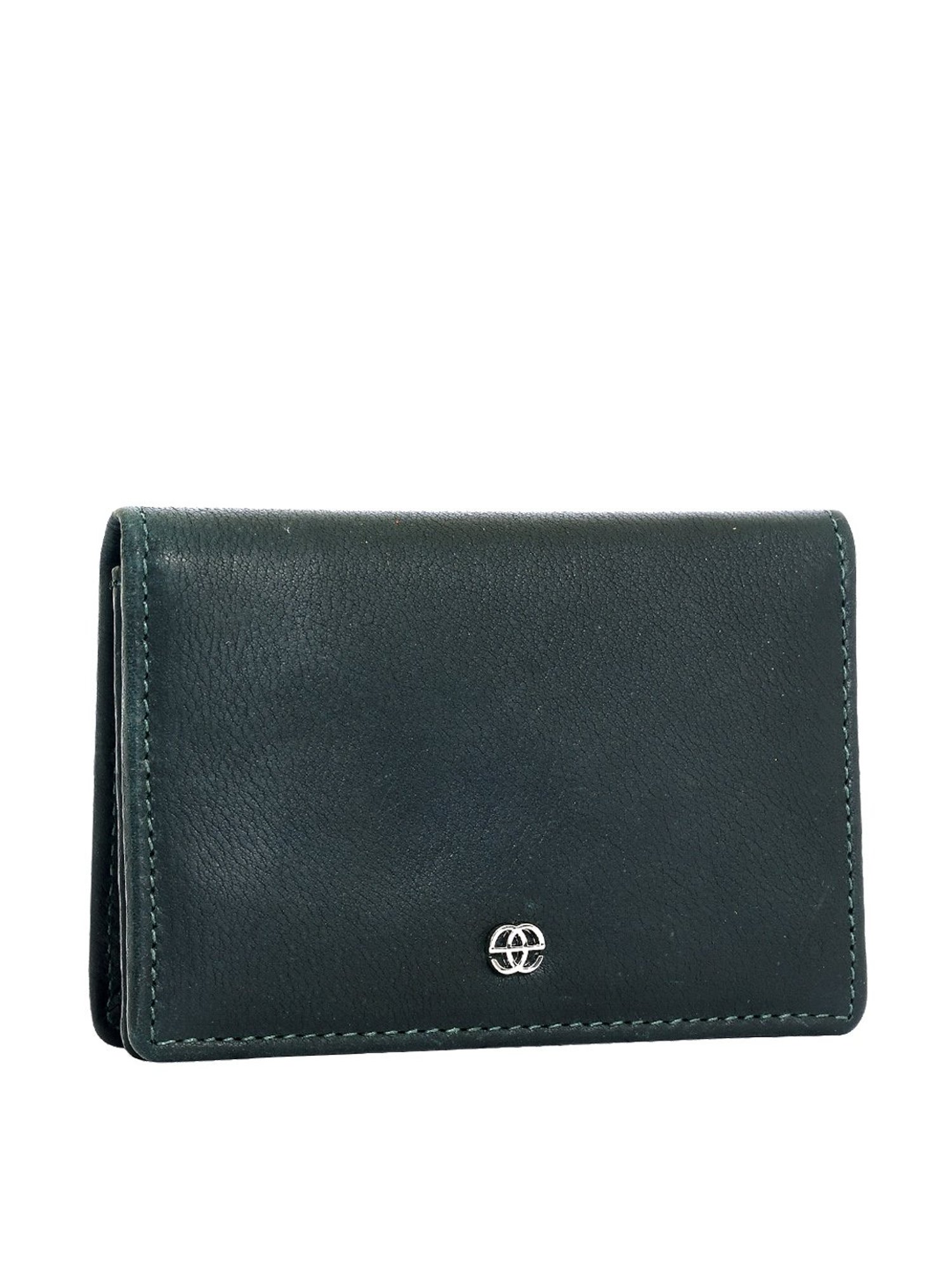 Eske Green Formal Leather Coin & Card Case for Men